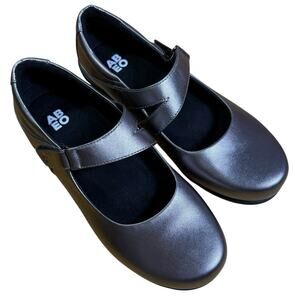 Womens Abeo Platinum Silver Comfort Shoes 8.5 Alice Mary Jane Metallic Nurse NEW